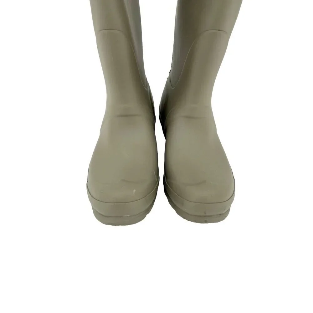 Hunter Original Tall Rain Boots Light Grey Stretch Back SZ 6 US 37 EU New